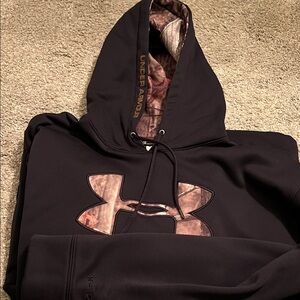 Under Armour Black Hoodie with Camouflage Accents